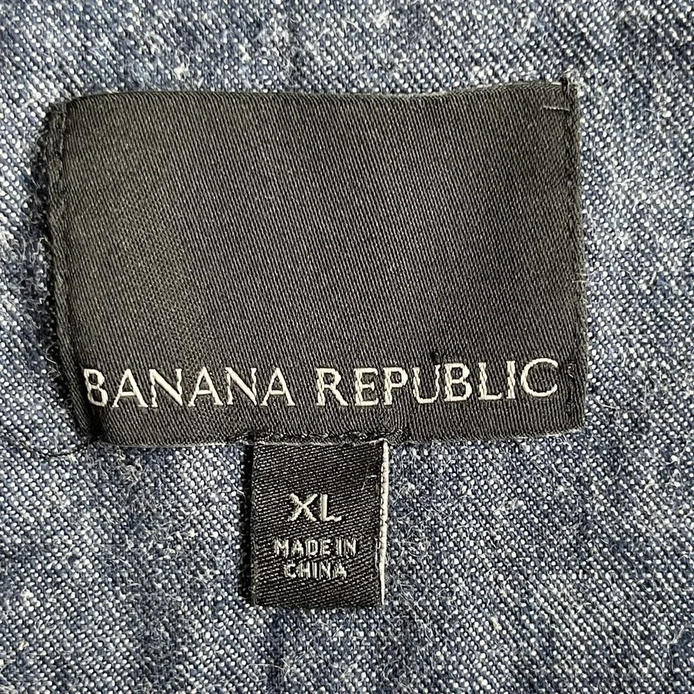 Banana Republic Full Zip Jacket Mens XL Gray Ribbed Cotton Spandex Excellent